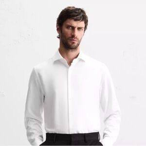 Zara Crisp White Men's Dress Shirt #90